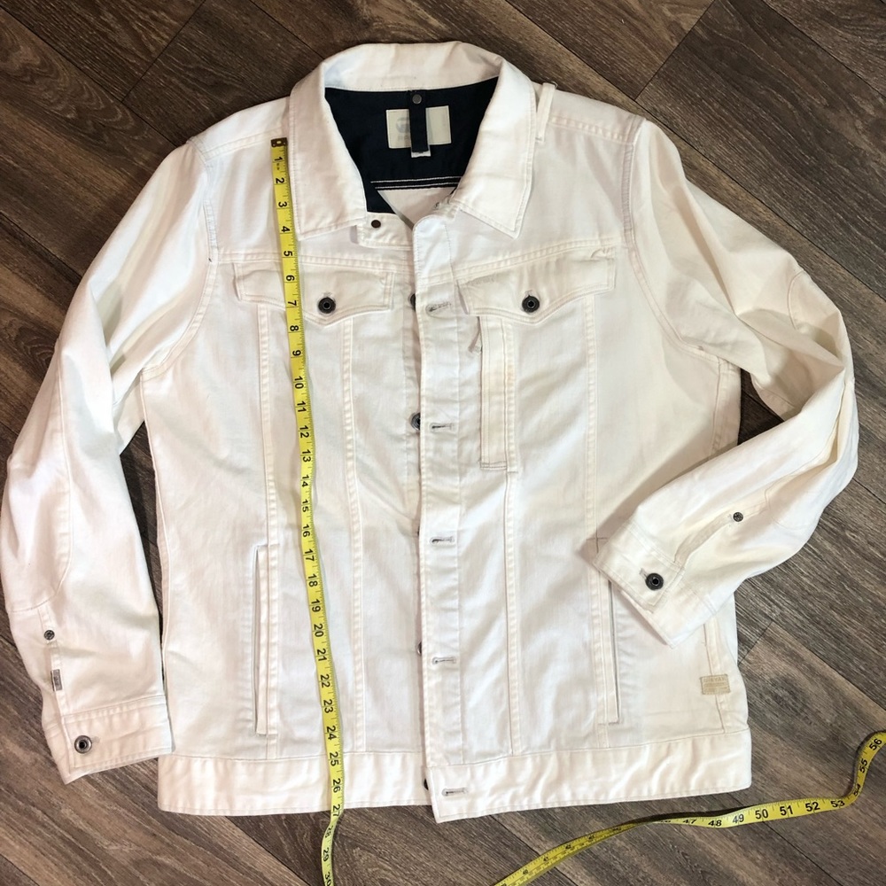 G Star Raw white ecru denim jacket XXL